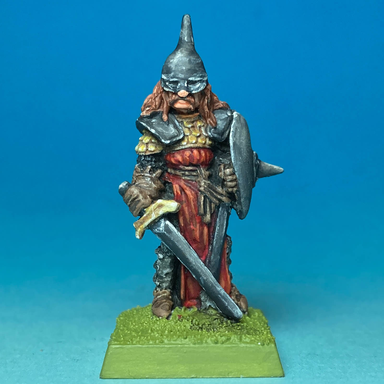 Fighter in Spiked Helm with Broadsword