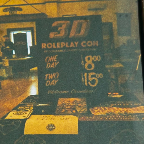 3-D ROLEPLAY CON V - WELCOME TABLE